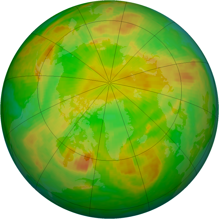 Arctic ozone map for 06 June 2003